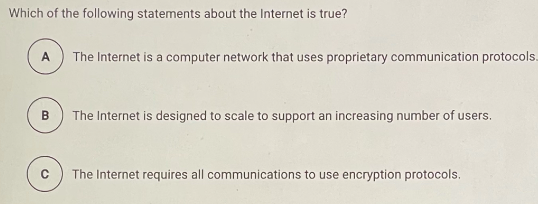 which of the following statements about the internet is true